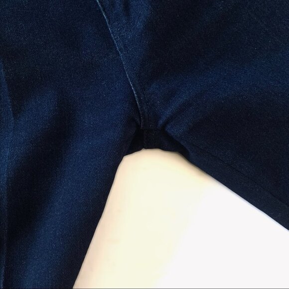 VINTAGE HER DARK BLUE DENIM CROP CAPRI HIGH RISE JEANS WOMEN SIZE 32 TAW… - Picture 14 of 15